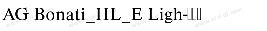AG Bonati_HL_E Ligh字体转换